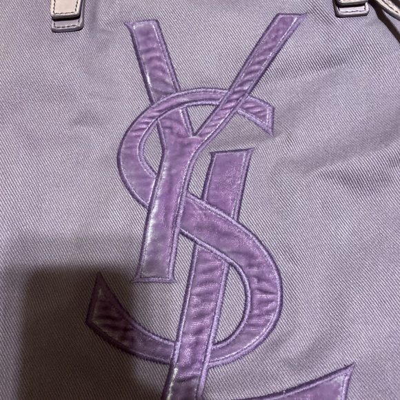 Yves Saint Laurent Purple Tote Bag - Picture 2 of 5